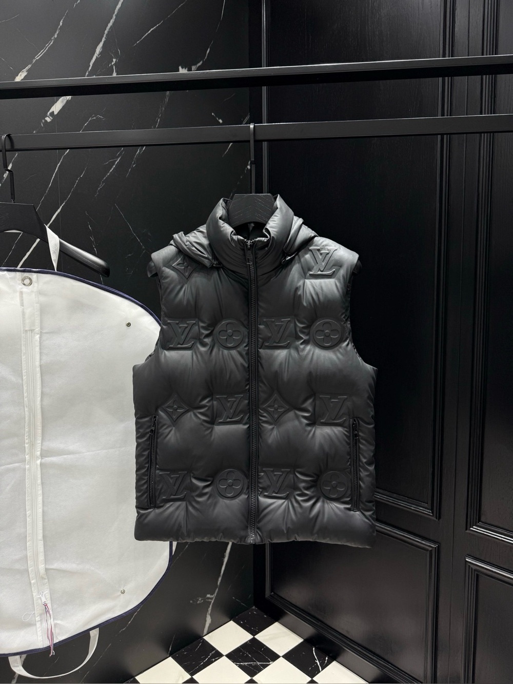 Louis Vuitton Black Quilted Monogram Puffer Vest